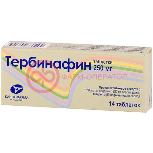 Тербинафин канон таблетки 250мг №14