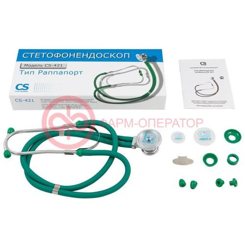 Сиэс медика стетофонендоскоп cs-421 тип раппапорт зеленый
