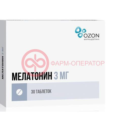 Мелатонин таблетки покрытые пленочной оболочкой 3мг №30