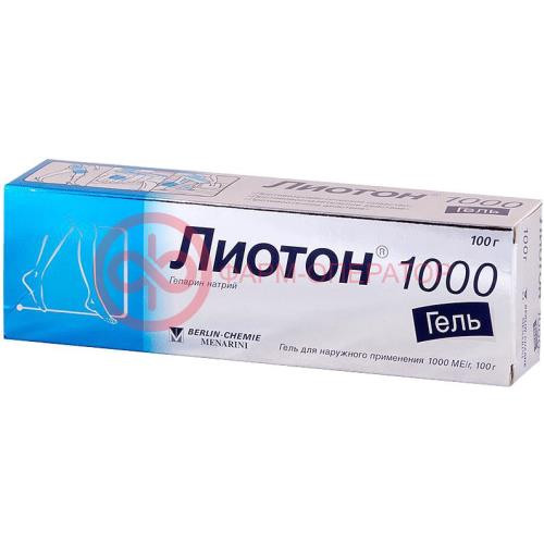Лиотон 1000 гель для наружного применения 1000ме/г 100г