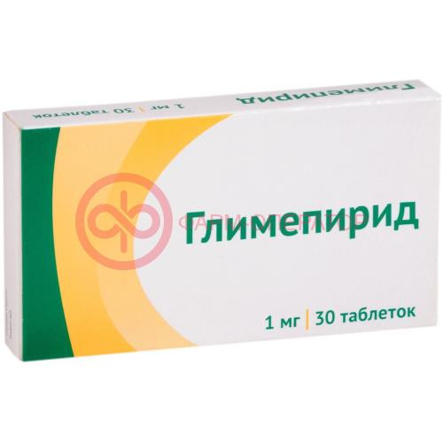 Глимепирид таблетки 1мг №30